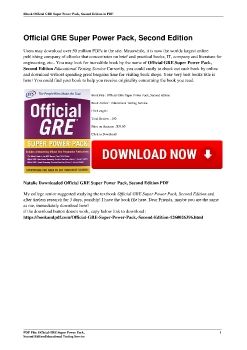 Official GRE Super Power Pack, Second EditionEducational Testing Service