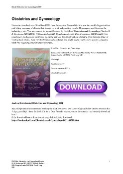 Obstetrics and GynecologyCharles R. B. Beckmann MD MHPE, William Herbert MD, Douglas Laube MD MEd, Frank Ling MD