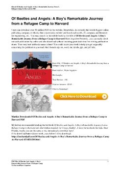 Of Beetles and Angels: A Boy's Remarkable Journey from a Refugee Camp to HarvardMawi Asgedom