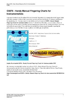 O3876 - Handy Manual Fingering Charts for InstrumentalistsClarence V. Hendrickson