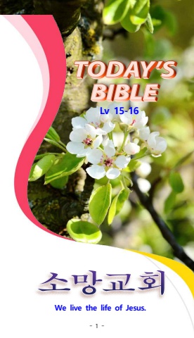 TODAY'S BIBLE Lv 15-16