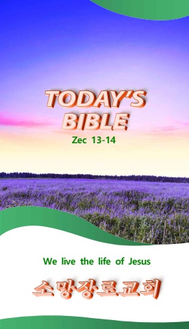 TODAY'S BIBLE Zec 13-14