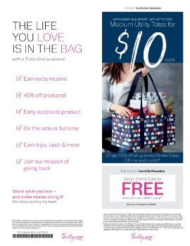Cathy Rorke Fall Thirty-One Gifts Catalog with October Specials