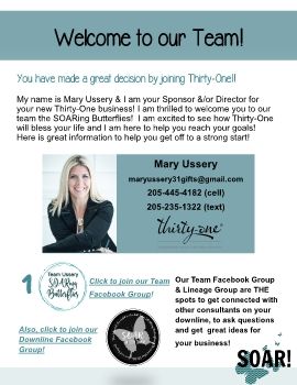 Welcome to Thirty One- Mary Ussery