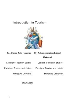 Introduction to Tourism