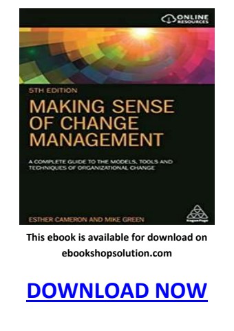 Making Sense of Change Management 5th Edition PDF
