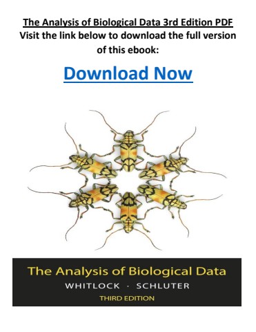 The Analysis of Biological Data 3rd Edition PDF