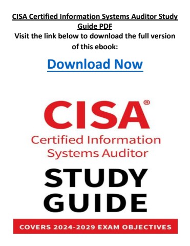 CISA Certified Information Systems Auditor Study Guide PDF
