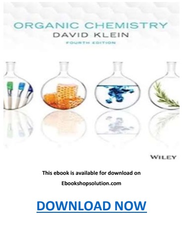 Organic Chemistry By David Klein 4th Edition PDF