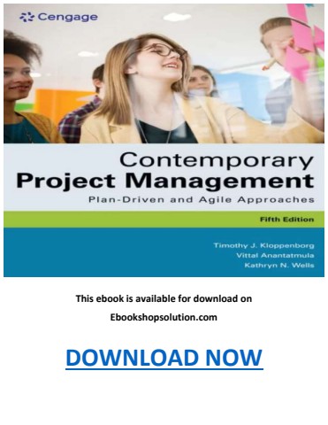 Contemporary Project Management 5th Edition PDF