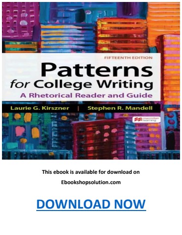 Patterns for College Writing 15th Edition PDF