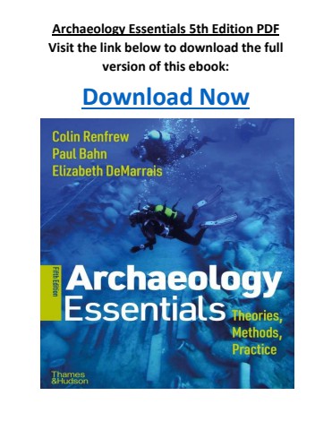Archaeology Essentials 5th Edition
