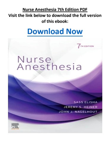 Nurse Anesthesia 7th Edition PDF