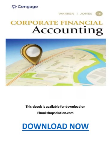 Corporate Financial Accounting 16th Edition PDF