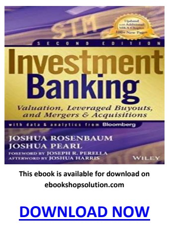 Investment Banking 2nd Edition PDF