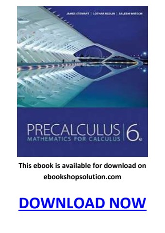 Precalculus Mathematics for Calculus 6th Edition Solutions Manual