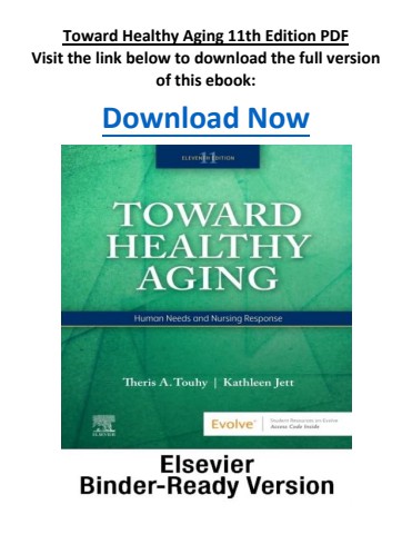 Toward Healthy Aging 11th Edition PDF