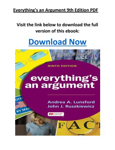 Everything's an Argument 9th Edition.PDF