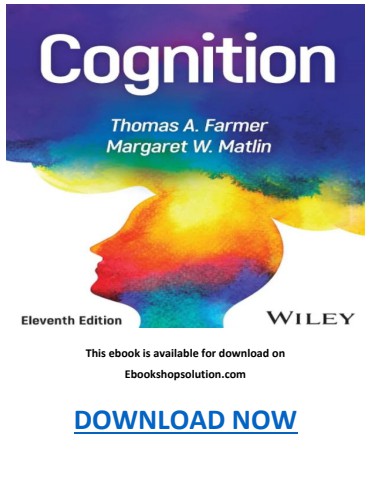 Cognition 11th Edition PDF