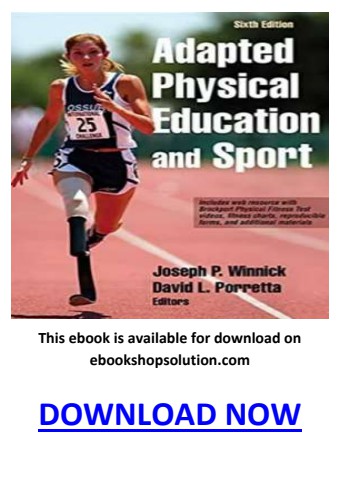 Adapted Physical Education and Sport 6th Edition eBook PDF