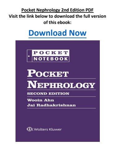 Pocket Nephrology 2nd Edition PDF