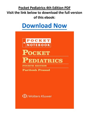 Pocket Pediatrics 4th Edition PDF