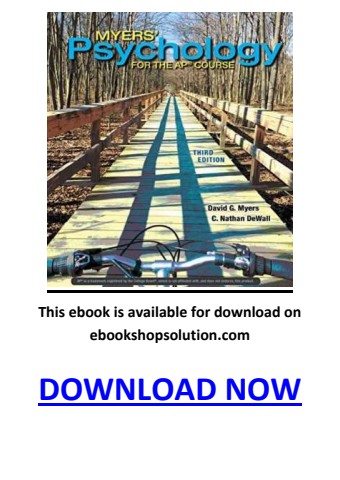 Myers’ Psychology for the Ap(r) Course 3rd Edition eBook PDF