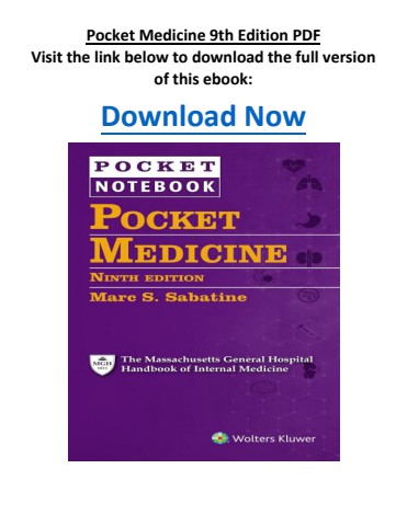Pocket Medicine 9th Edition PDF