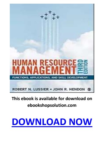 Human Resource Management 3rd Edition pdf