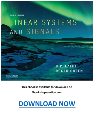 Linear Systems and Signals 3rd Edition PDF