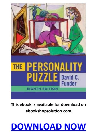The Personality Puzzle 8th Edition PDF