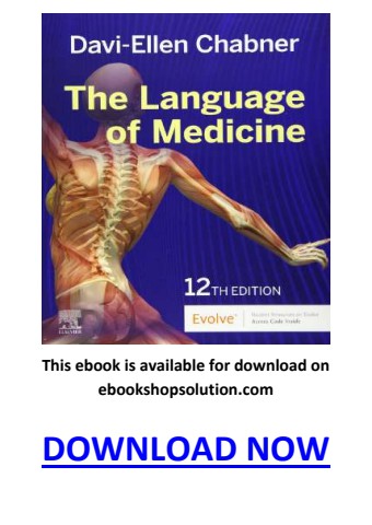 The Language of Medicine 12th Edition PDF 978-0323551472
