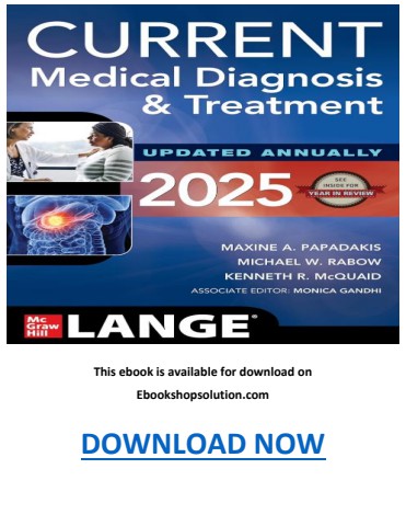 CURRENT Medical Diagnosis and Treatment 2025 64th Edition PDF