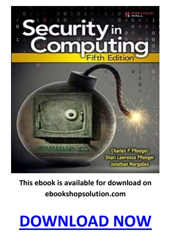 Security in Computing 5th Edition PDF