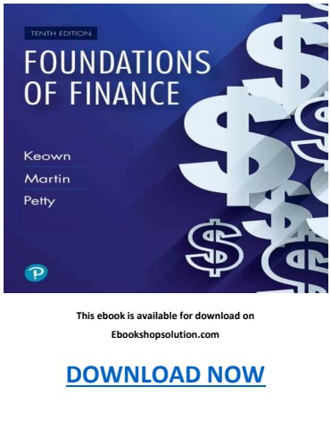 Foundations of Finance 10th Edition PDF