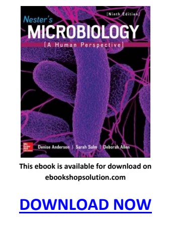 978-1259709999 Nester’s Microbiology 9th edition PDF