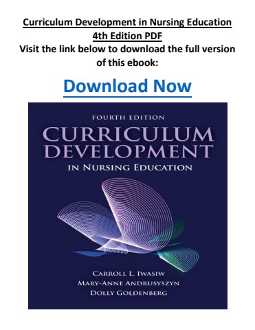 Curriculum Development in Nursing Education 4th Edition PDF