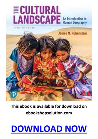The Cultural Landscape 13th Edition PDF