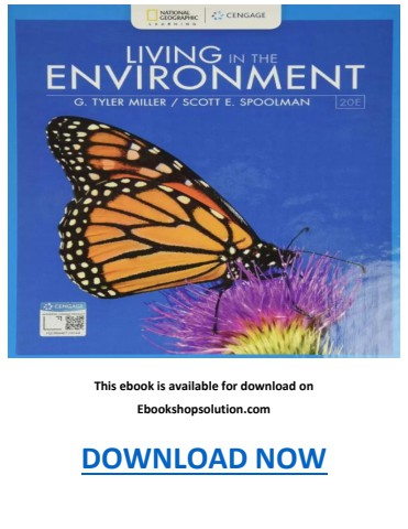 Living in the Environment 20th Edition PDF