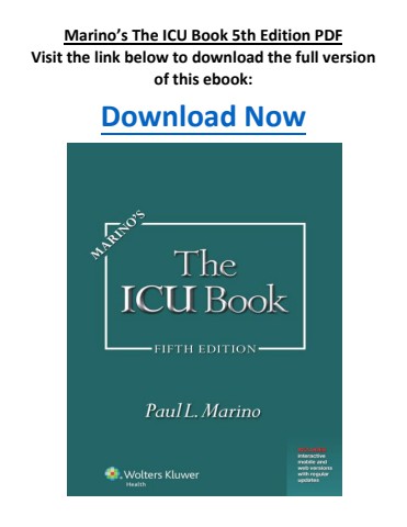 Marino’s The ICU Book 5th Edition PDF