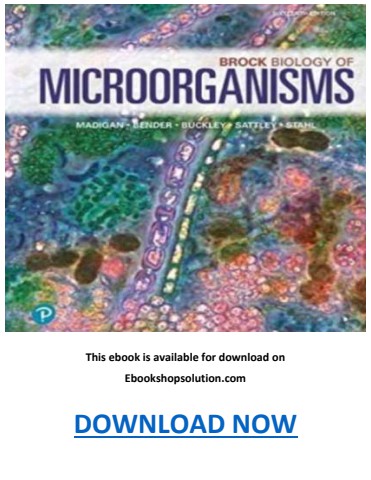 Brock Biology of Microorganisms 16th Edition PDF
