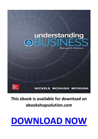 Understanding Business 11th Edition PDF