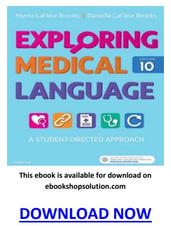 Exploring Medical Language 10th Edition PDF