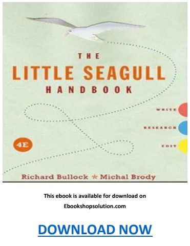 The Little Seagull Handbook 4th Edition Pdf