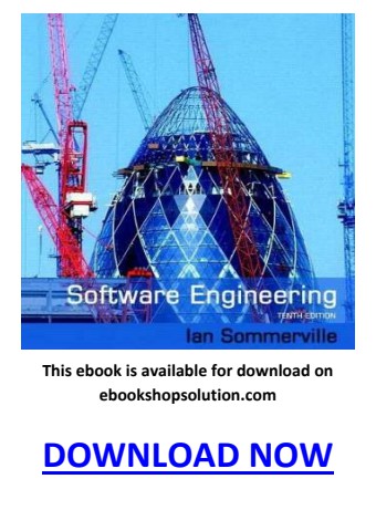 Ian Sommerville Software Engineering 10th Edition PDF
