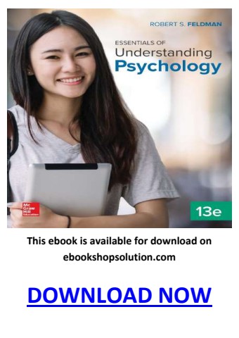 Essentials of Understanding Psychology 13th Edition PDF
