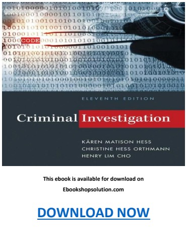 Criminal Investigation 11th Edition PDF