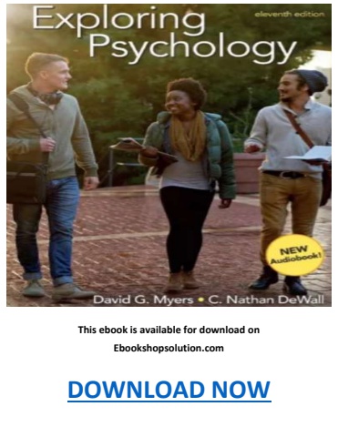 Exploring Psychology 11th Edition PDF