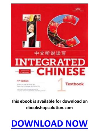 Integrated Chinese 4th Edition PDF