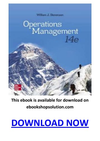 Operations Management 14th Edition PDF 9781260718447